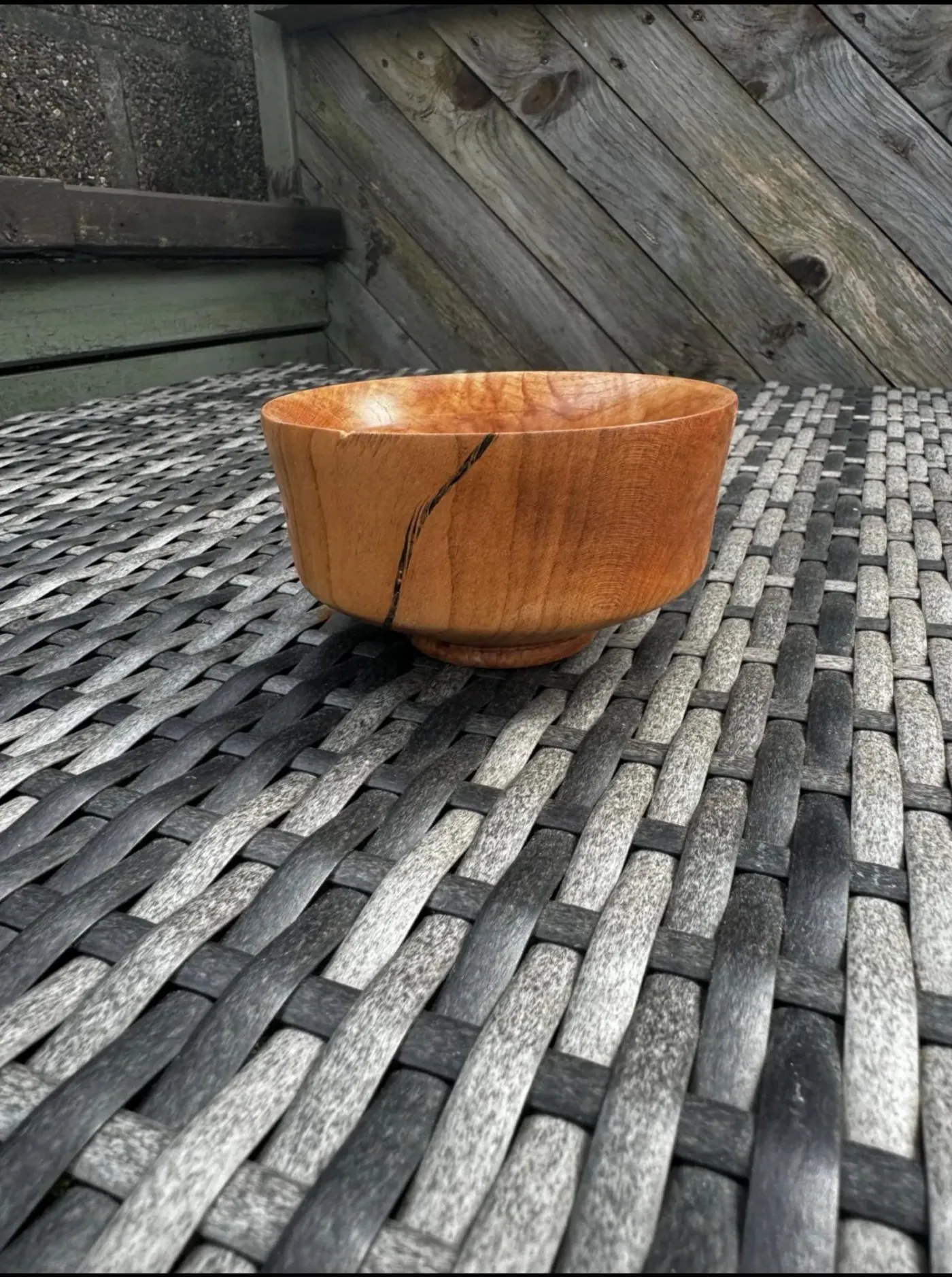 Hand-Turned Cherry Wood Bowl