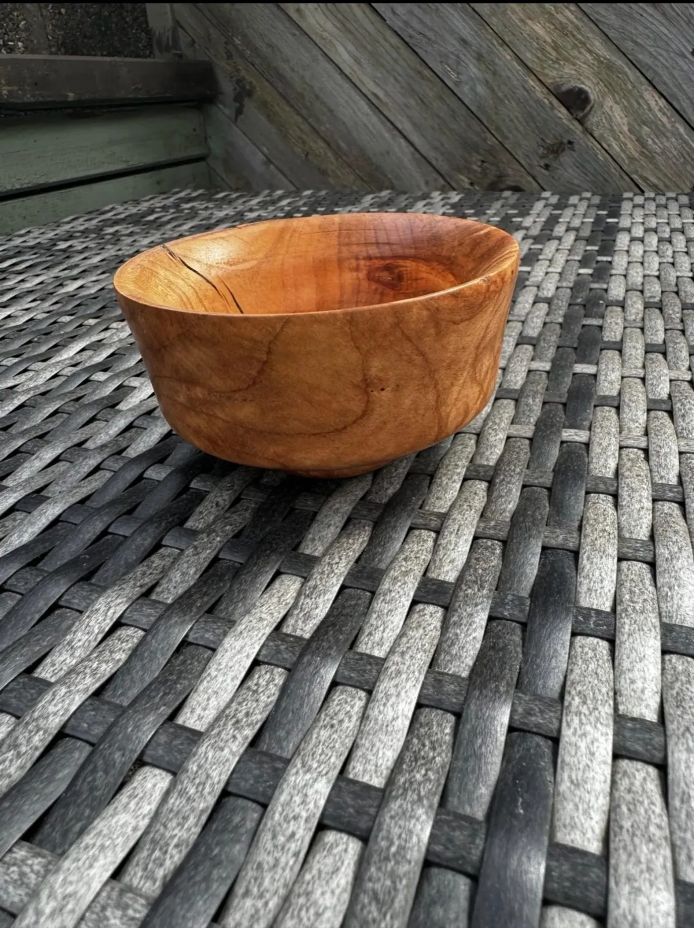 Hand-Turned Cherry Wood Bowl — view 2