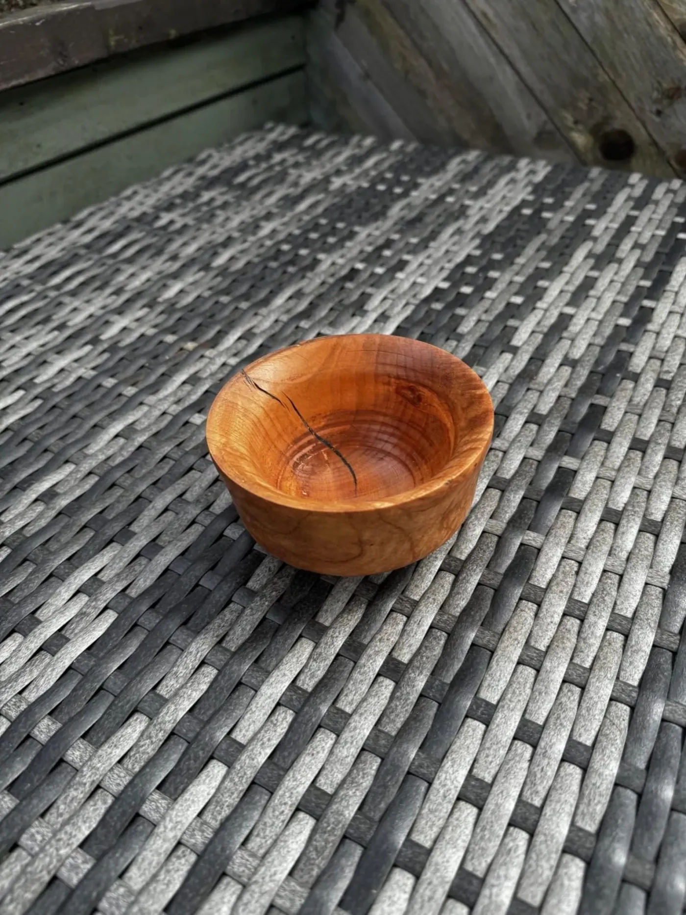 Hand-Turned Cherry Wood Bowl — view 3