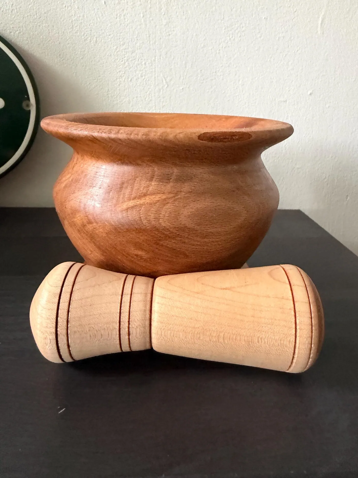 Handmade Maple & Beech Pestle and Mortar — view 4