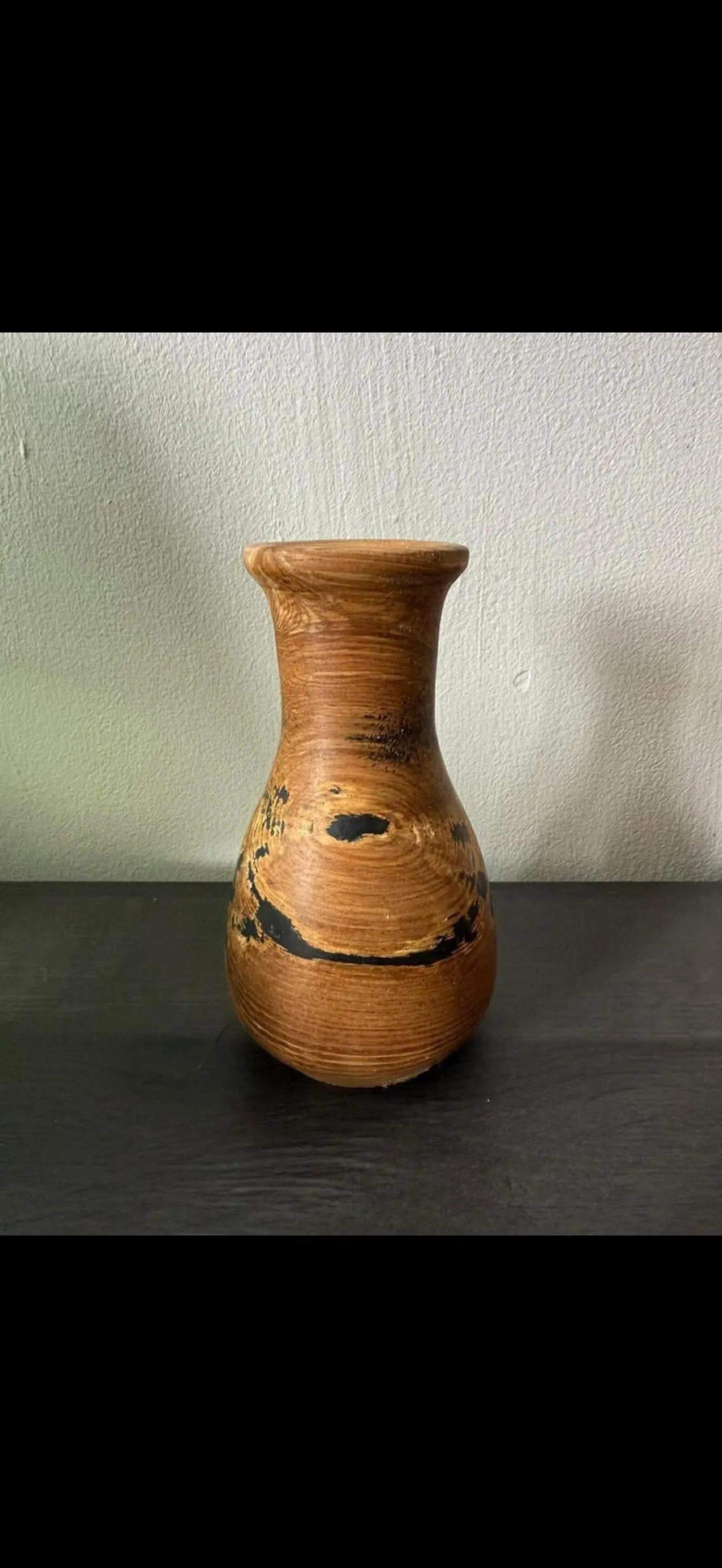 Ash Twig Vase with Resin Inlay